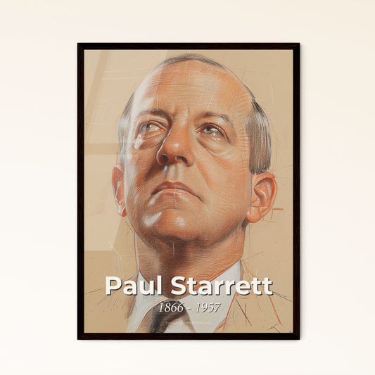 Elegant Portrait of Paul Starrett: Celebrated American Architect Behind Iconic Landmarks - Contemporary Art Print