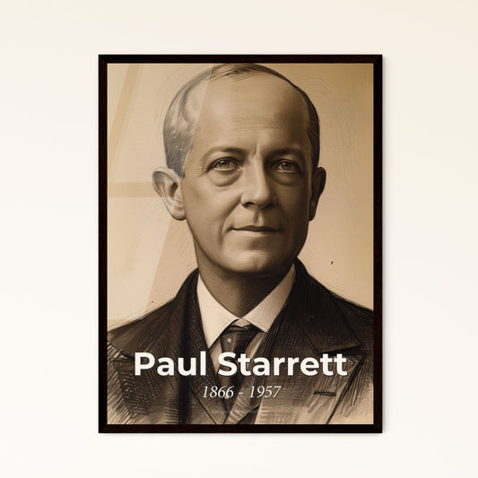 Elegant Portrait of Paul Starrett: Architect of Iconic Landmarks - Contemporary Art Print for Distinctive Home Décor