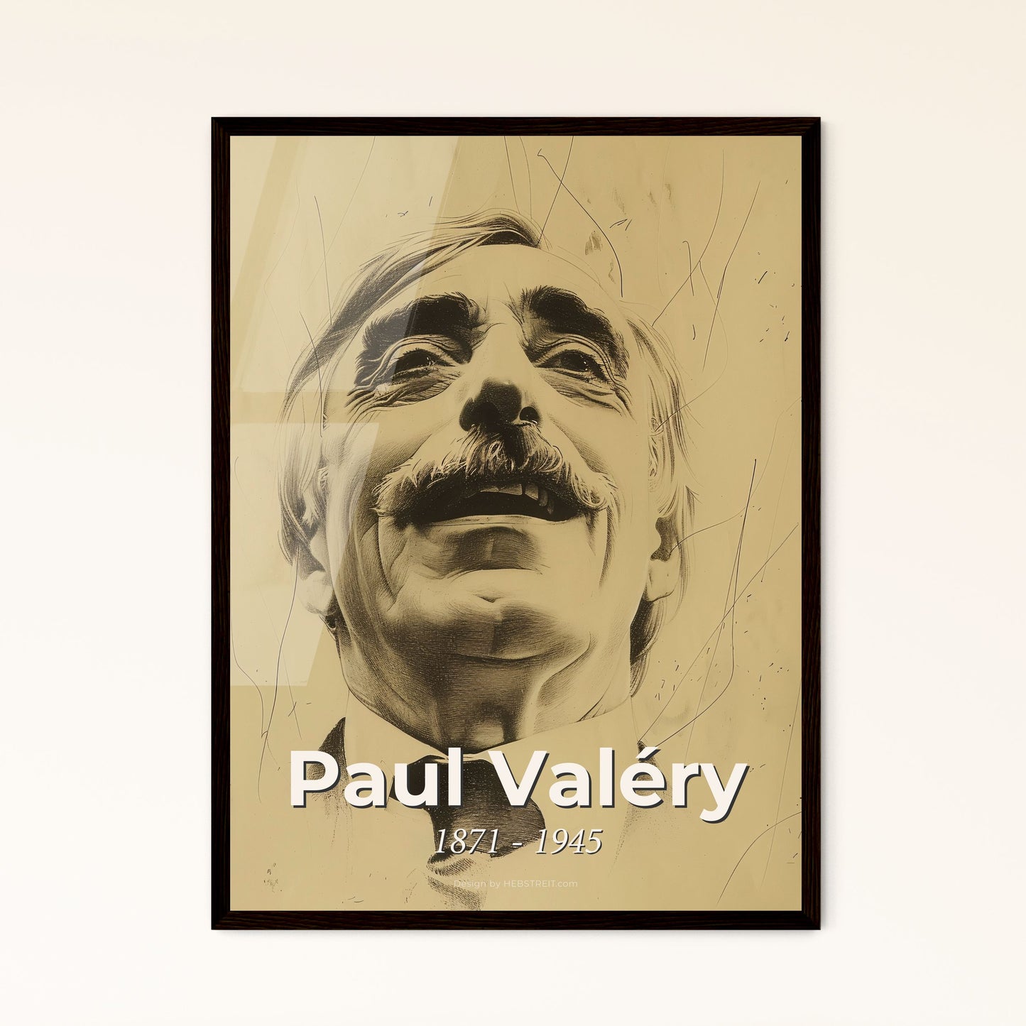 Captivating Paul Valéry Portrait: Symbolist Elegance & Modern Aesthetic - Perfect Gift or Stunning Home Décor Print!