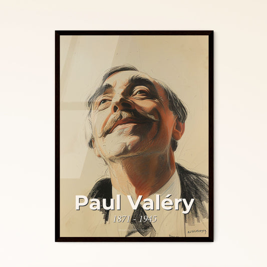 Elegant Portrait of Paul Valéry: A Captivating Blend of Symbolism & Modernism in Dynamic Contemporary Art Print