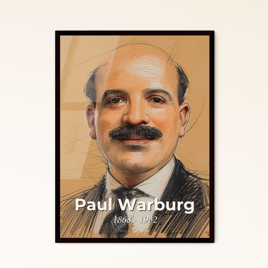 Elegant Portrait of Paul Warburg: A Captivating Tribute to the Architect of the Federal Reserve in Contemporary Art