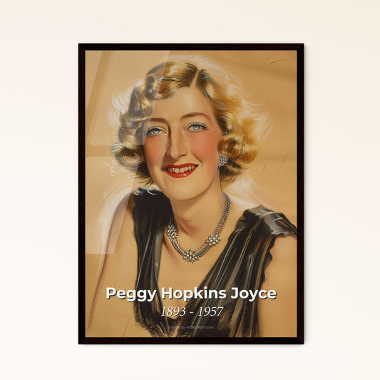 Exquisite Portrait of Peggy Hopkins Joyce: Emblem of the Jazz Age | Chic Contemporary Artwork for Elegant Home Décor