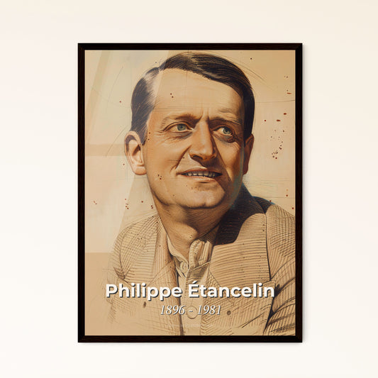 Elegant Portrait of Philippe Étancelin: A Dynamic Tribute to the Legendary French Racing Driver in a Contemporary Art Style