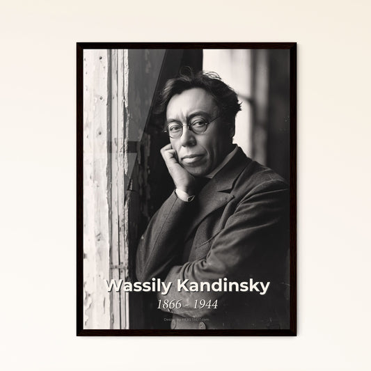 Striking Portrait of Wassily Kandinsky: 1866-1944, Abstract Art Pioneer, High-Contrast Ultrarealistic Photo for Home Décor