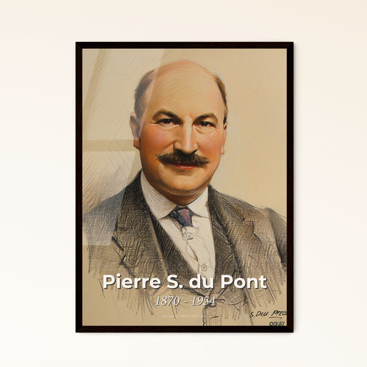 Elegant Portrait of Pierre S. du Pont: A Masterful Blend of Contemporary Art & Philanthropy - Perfect for Home Decor or Gifts