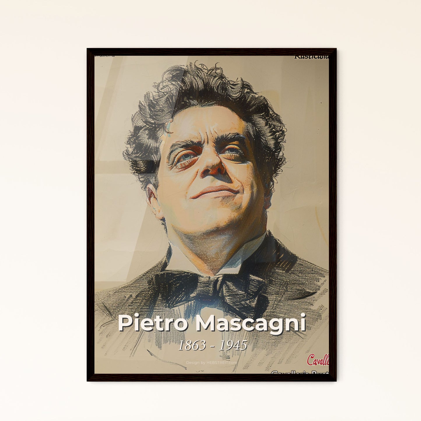 Elegant Portrait of Piet - Framed Art Print