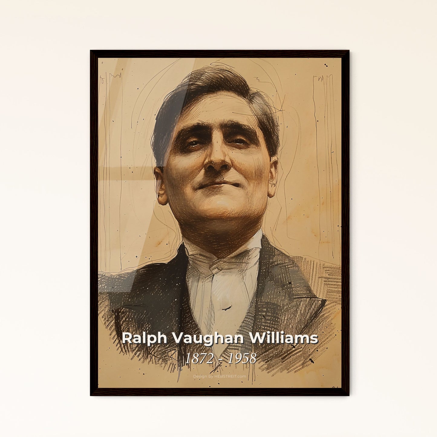 Captivating Contemporary Portrait of Ralph Vaughan Williams: A Unique Artistic Tribute to the Iconic British Composer