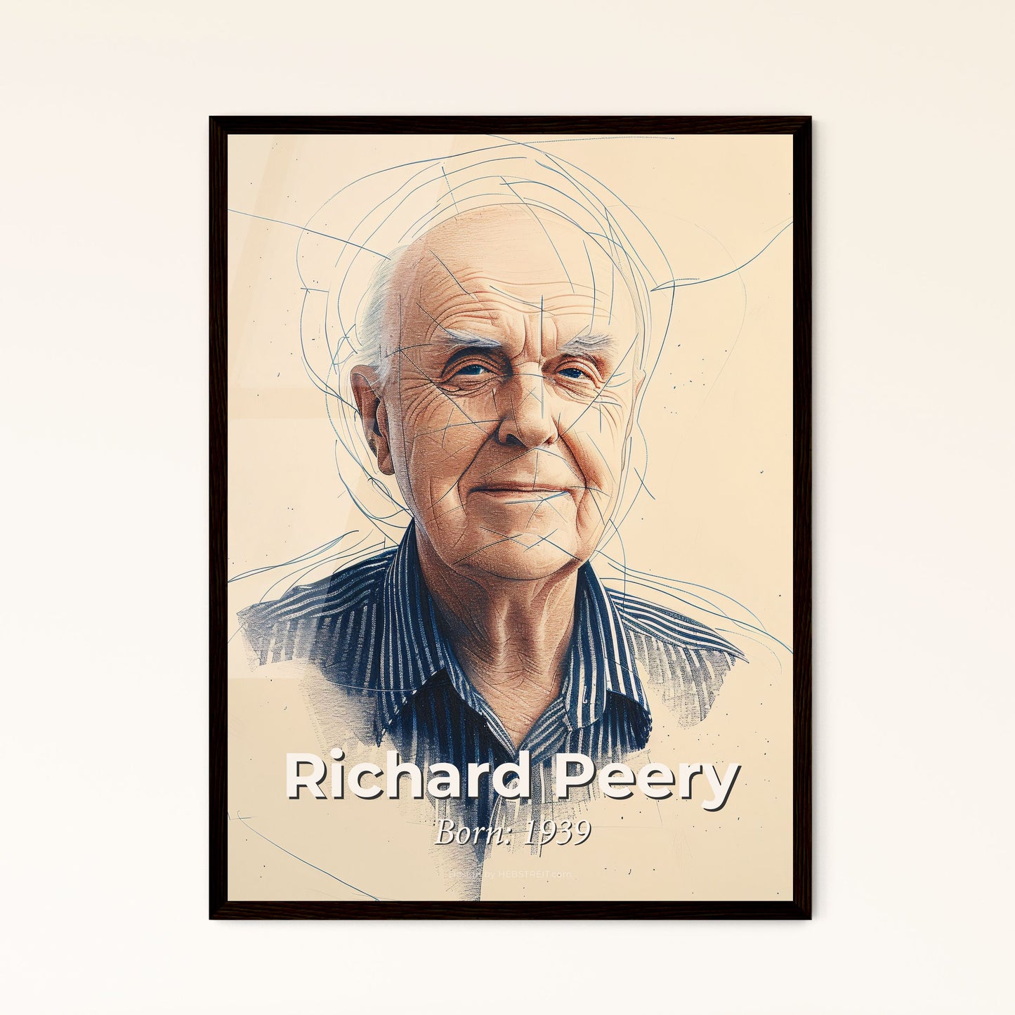 Contemporary Portrait of Richard Peery: A Masterful Blend of Gesture and Light - Perfect for Unique Home Décor and Gifts!