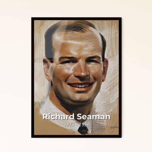 Elegant Portrait of Richard Seaman: A 1930s Mercedes-Benz Icon – Contemporary Art Print for Home Decor & Unique Gift