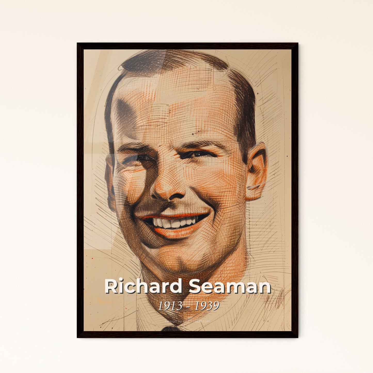 Elegant Tribute to Richard Seaman: A Dynamic 1930s Racing Portrait in Contemporary Style – Perfect for Home Decor Gifts!