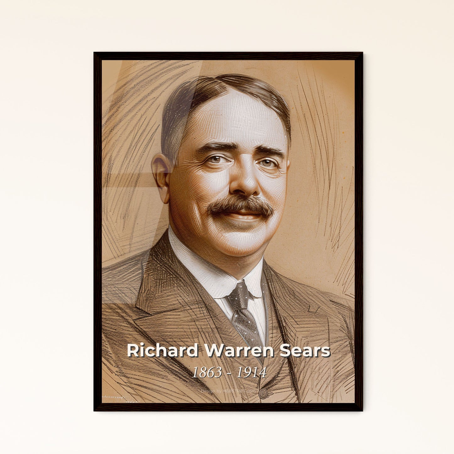 Dynamic Portrait of Richard Warren Sears Framed Print