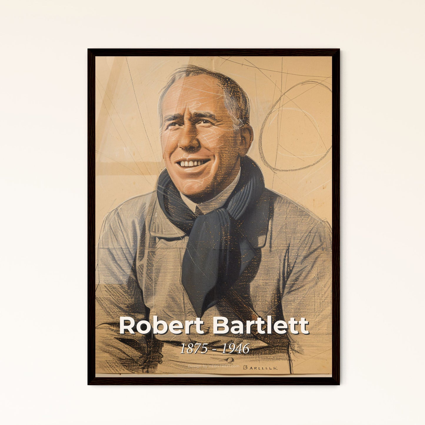 Radiant Portrait of Robert Bartlett Framed Print