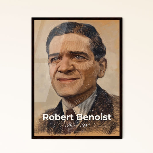 Radiant Tribute to Robert Benoist: A Stylish Contemporary Portrait of a Racing Legend and WWII Hero in Unique Artistic Expression