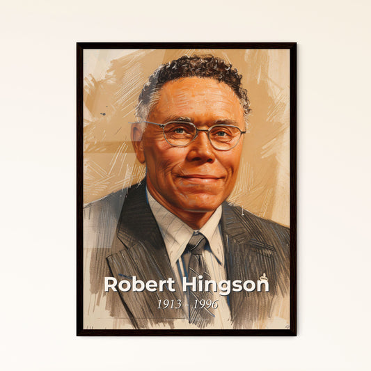 Elegant Portrait of Robert Hingson: Pioneering Anesthesiologist - Contemporary Art Print Celebrating Innovation and Legacy