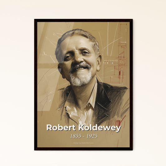 Elegant Tribute to Robert Koldewey: Captivating Art Print Celebrating the Archaeologist of Babylon's Ishtar Gate - Perfect for Your Home Decor