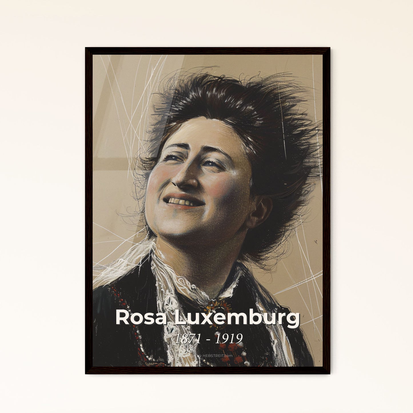 Rosa Luxemburg Portrait - Framed Art Print
