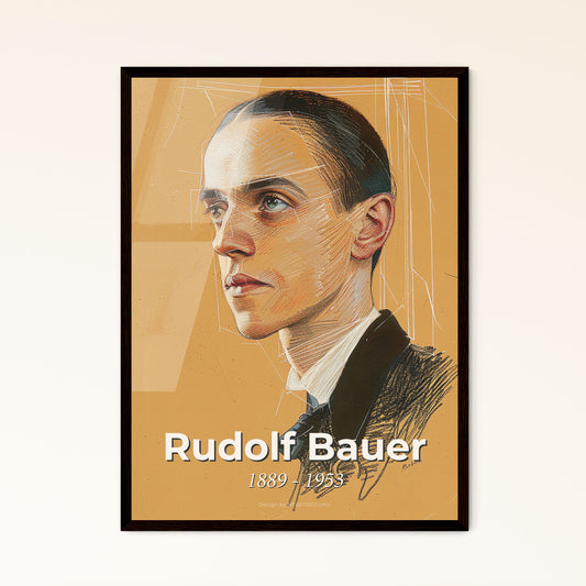Rudolf Bauer Inspired Abstract Art Print Framed Print