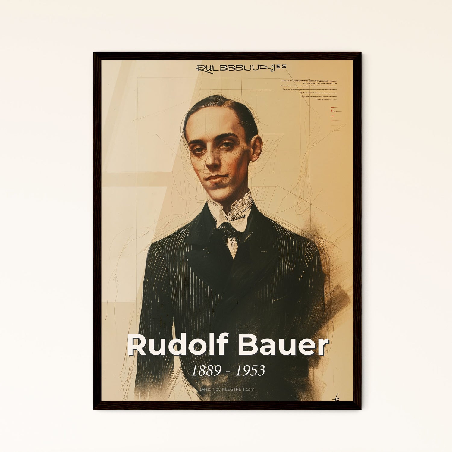 Dynamic Abstract Portrait by Rudolf Bauer Framed Print