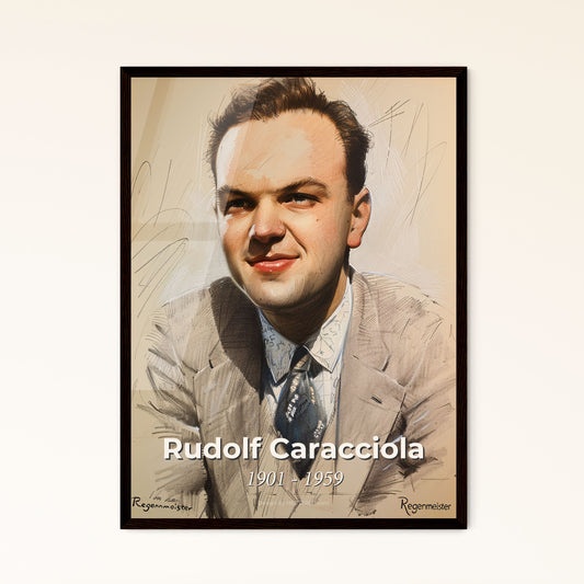 Rudolf Caracciola: The Rain Master - Stunning Contemporary Art Print Capturing the Essence of a Racing Legend in Dynamic Style