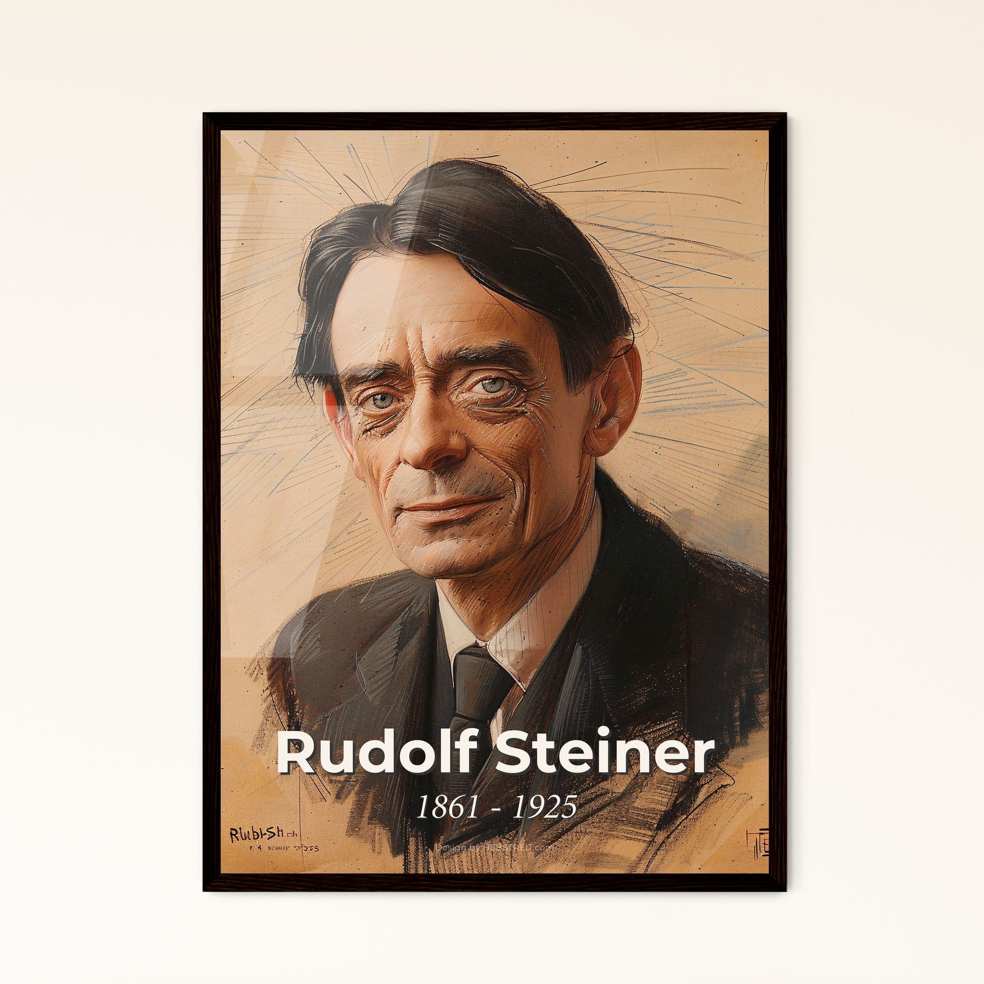 Dynamic Portrait of Rudolf Steiner Framed Print