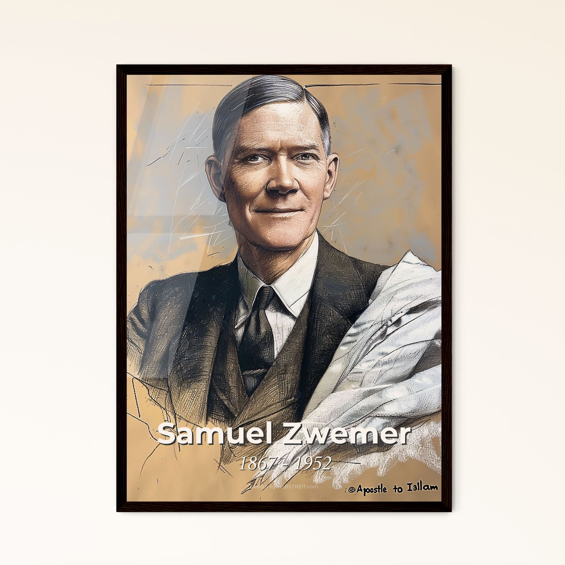 Radiant Portrait of Samuel Zwemer Framed Print