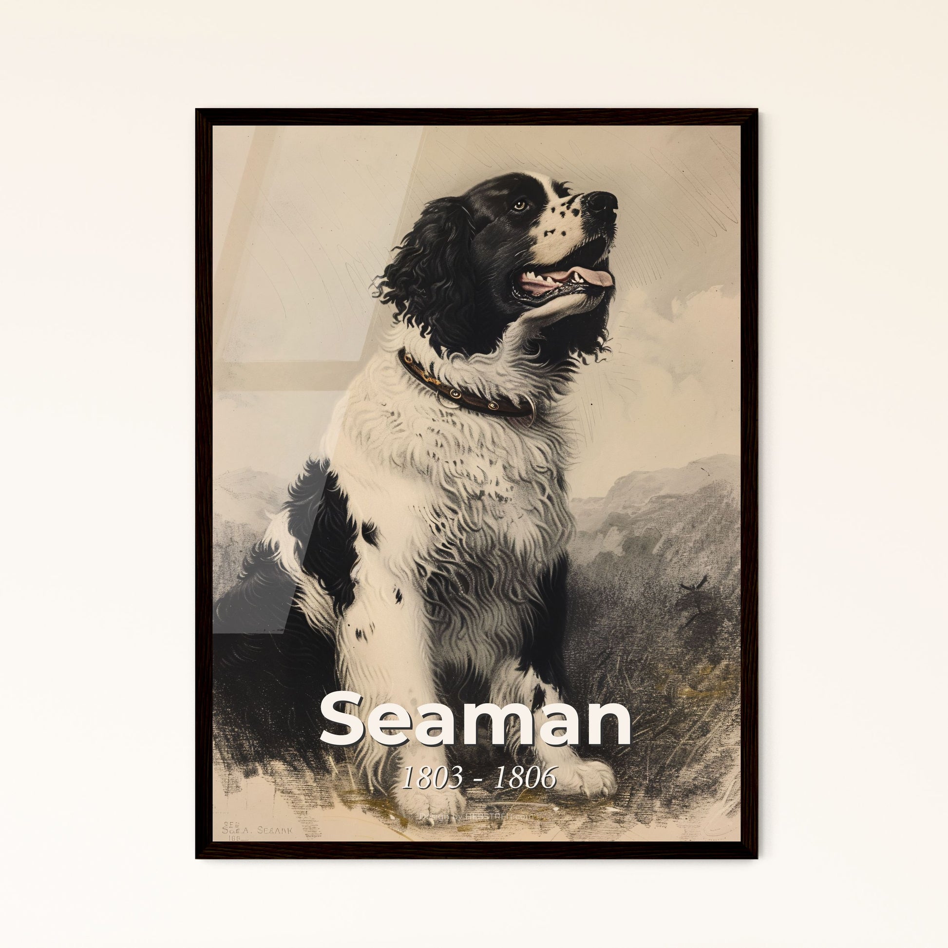 Whimsical Tribute to the Newfoundland Dog: Lewis & Clark's Loyal Companion  Wall Art