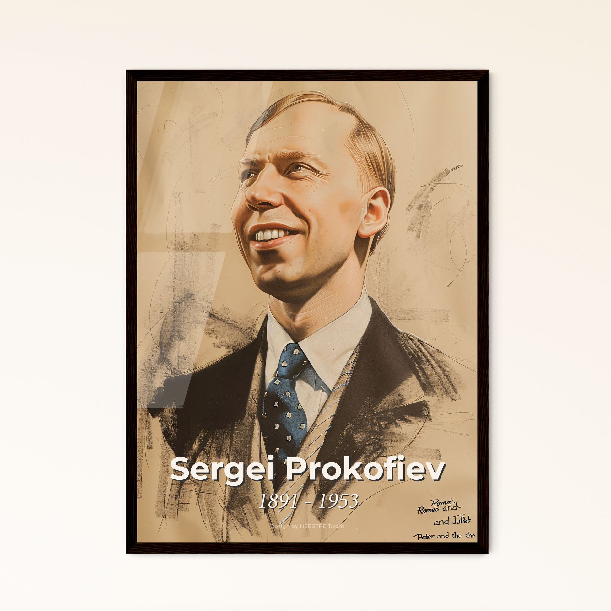 Sergei Prokofiev Portrait Framed Print