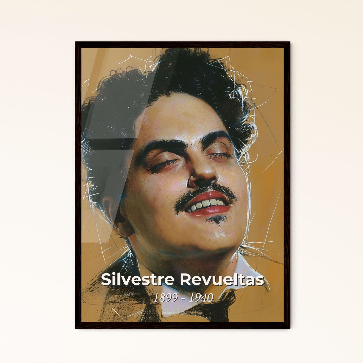Exquisite Portrait of Silvestre Revueltas Framed Print