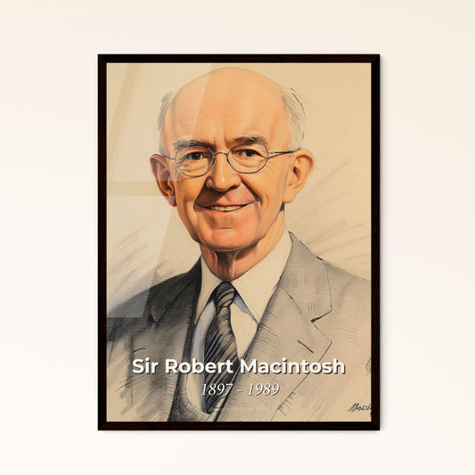 Elegant Portrait of Sir Robert Macintosh (1897-1989): Innovative Anesthesiologist & Creator of the Iconic Laryngoscope Blade