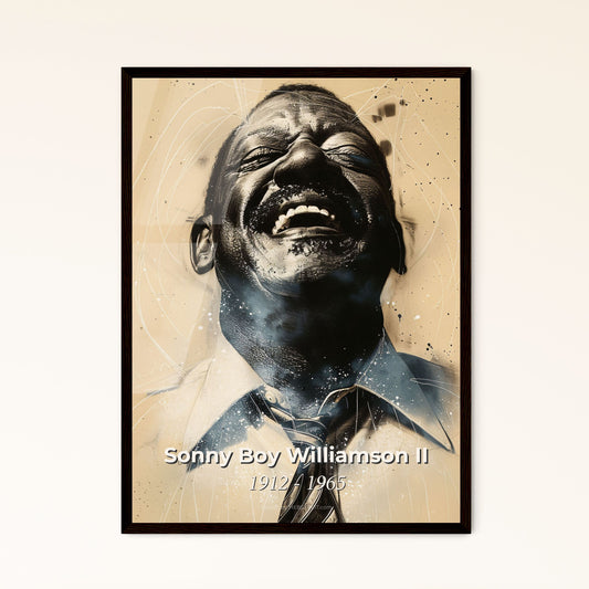 Dynamic Portrait of Sonny Boy Williamson II: Harmonious Blues Master in Contemporary Art – Perfect for Home Decor & Unique Gifts!