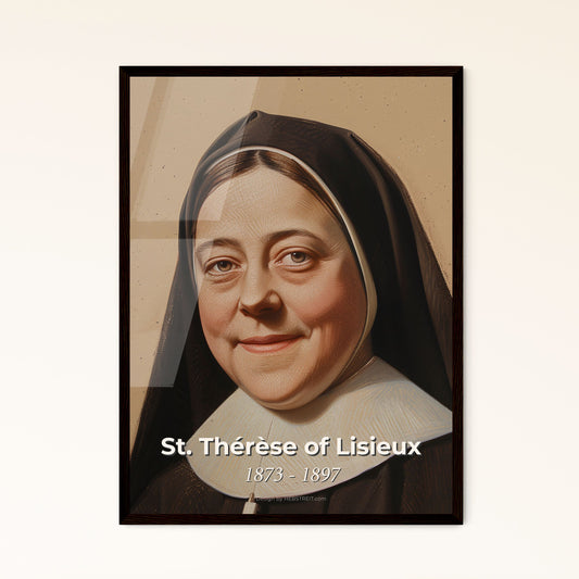 Serene Portrait of St. Thérèse: Contemporary Art Print Capturing Her Spirit - Perfect Gift for Home Decor Enthusiasts