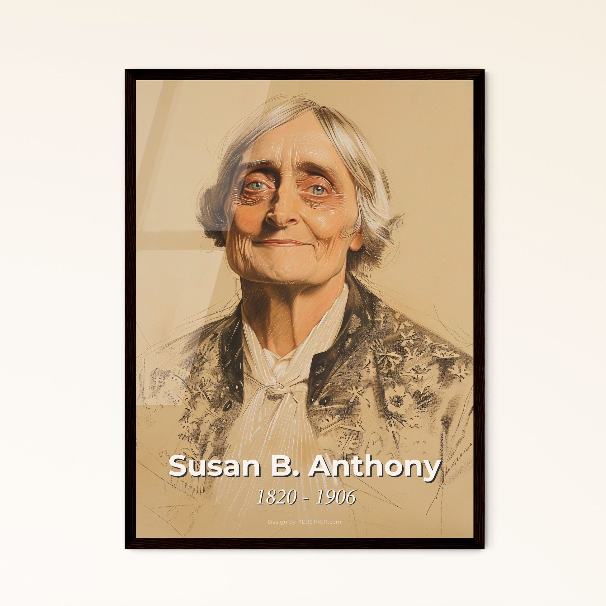 Elevate Your Space: Elegant Susan B. Anthony Art Print – A Tribute to Women’s Suffrage in Stunning Contemporary Design