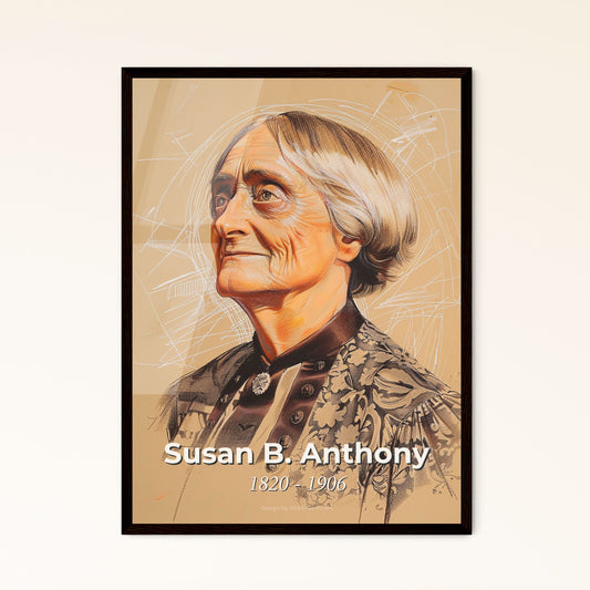 Radiant Tribute to Susan B. Anthony: A Contemporary Artistic Celebration of Women's Empowerment and Suffrage Movement Legacy