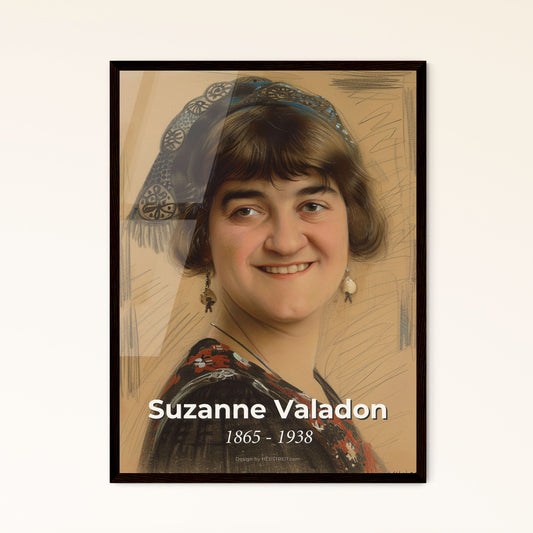 Vibrant Portrait of Suzanne Valadon: Provocative Contemporary Art Print for Stylish Home Decor – Available Framed or on Aluminum