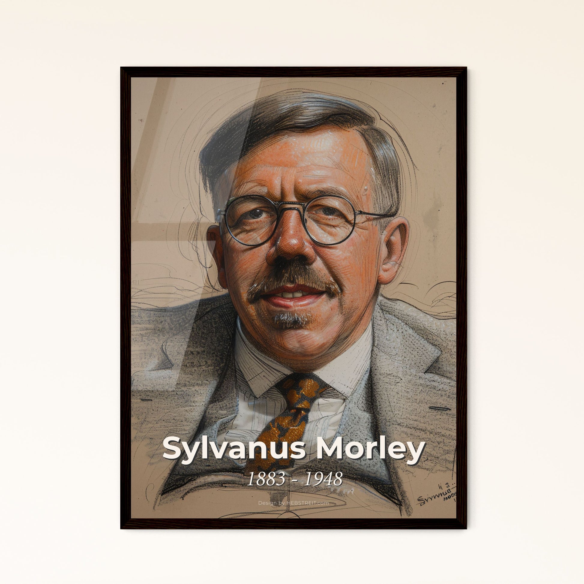 Radiant Portrait of Sylvanus Morley Framed Print