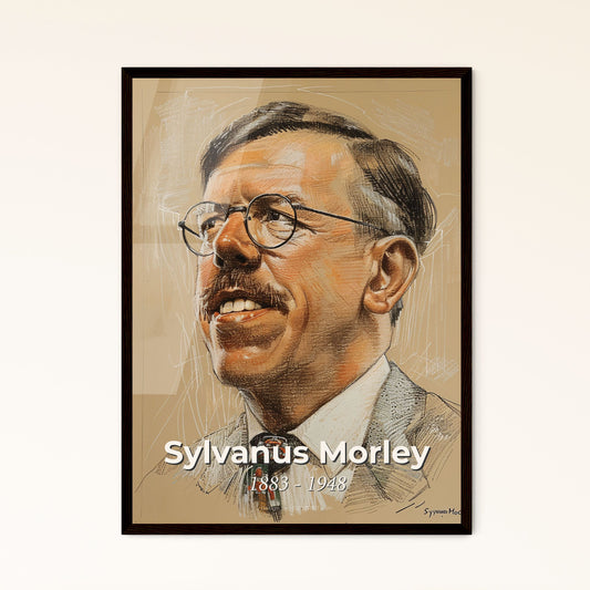 Elevate Your Space: Sylvanus Morley Portrait - Captivating Mayan Archaeologist in Contemporary Art - Unique Print & Framed Options