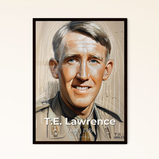 Stunning Portrait of T.E. Lawrence Framed Print