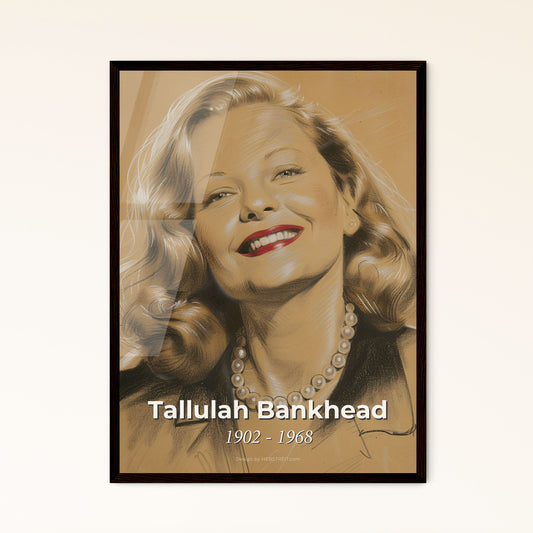 Vivacious Elegance: A Captivating Portrait of Tallulah Bankhead – Lavish Lifestyle & Bold Spirit, Perfect for Home Decor.