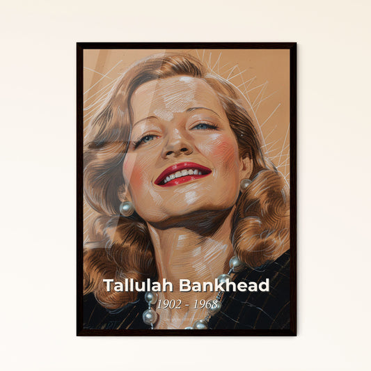 Captivating Portrait of Tallulah Bankhead: A Stunning Contemporary Art Print Celebrating Glamour, Personality, and Elegance