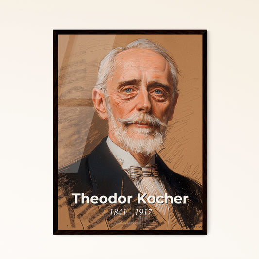 Elegant Portrait of Theodor Kocher Framed Print