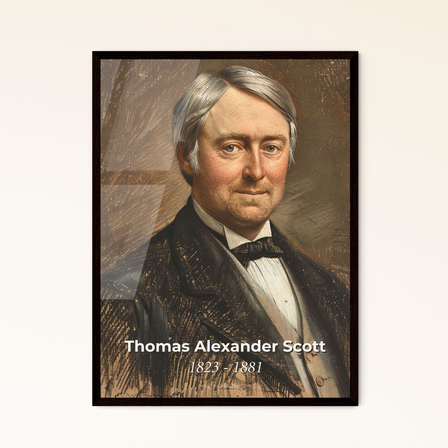 Dynamic Portrait of Thomas Alexander Scott Framed Print