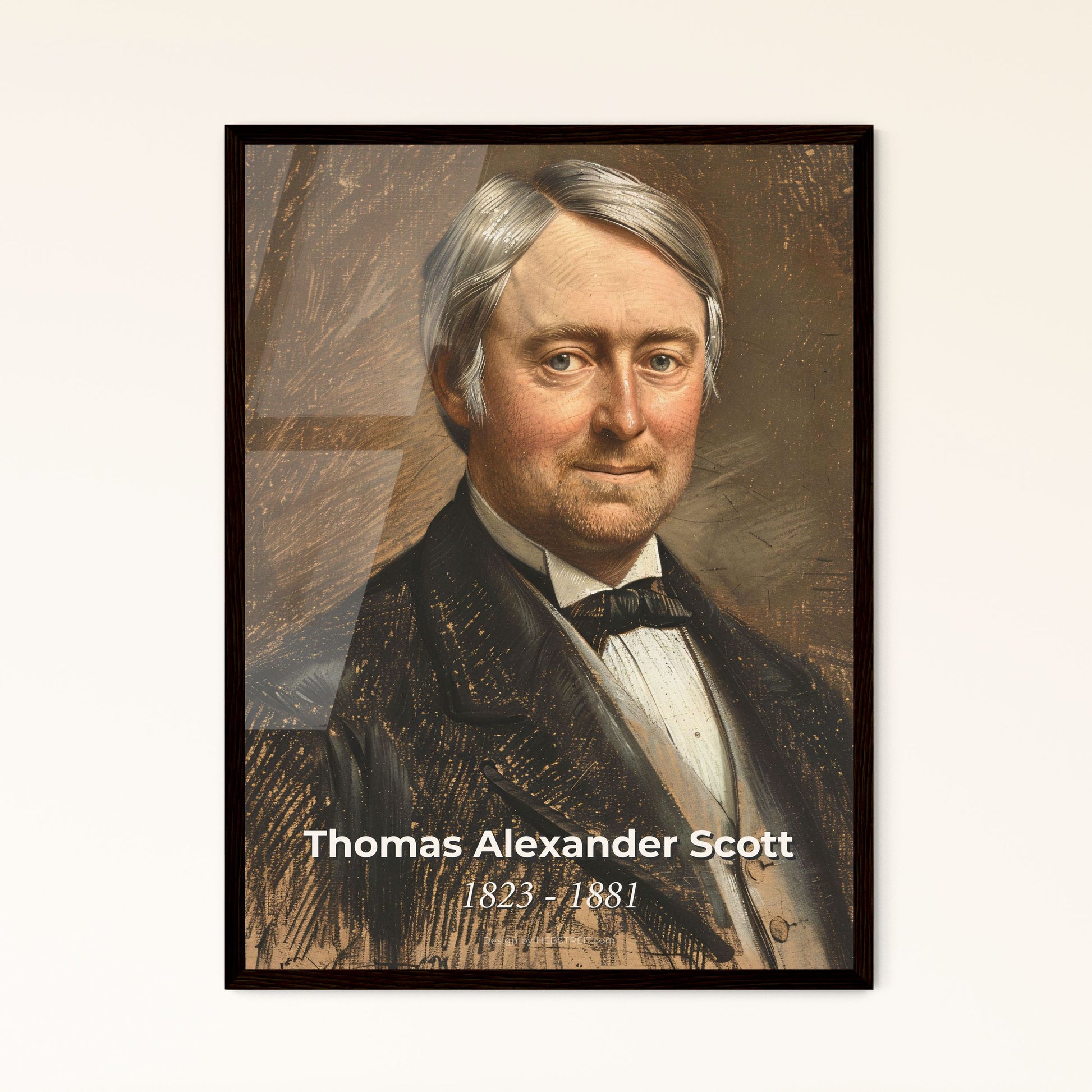 Dynamic Portrait of Thomas Alexander Scott Framed Print
