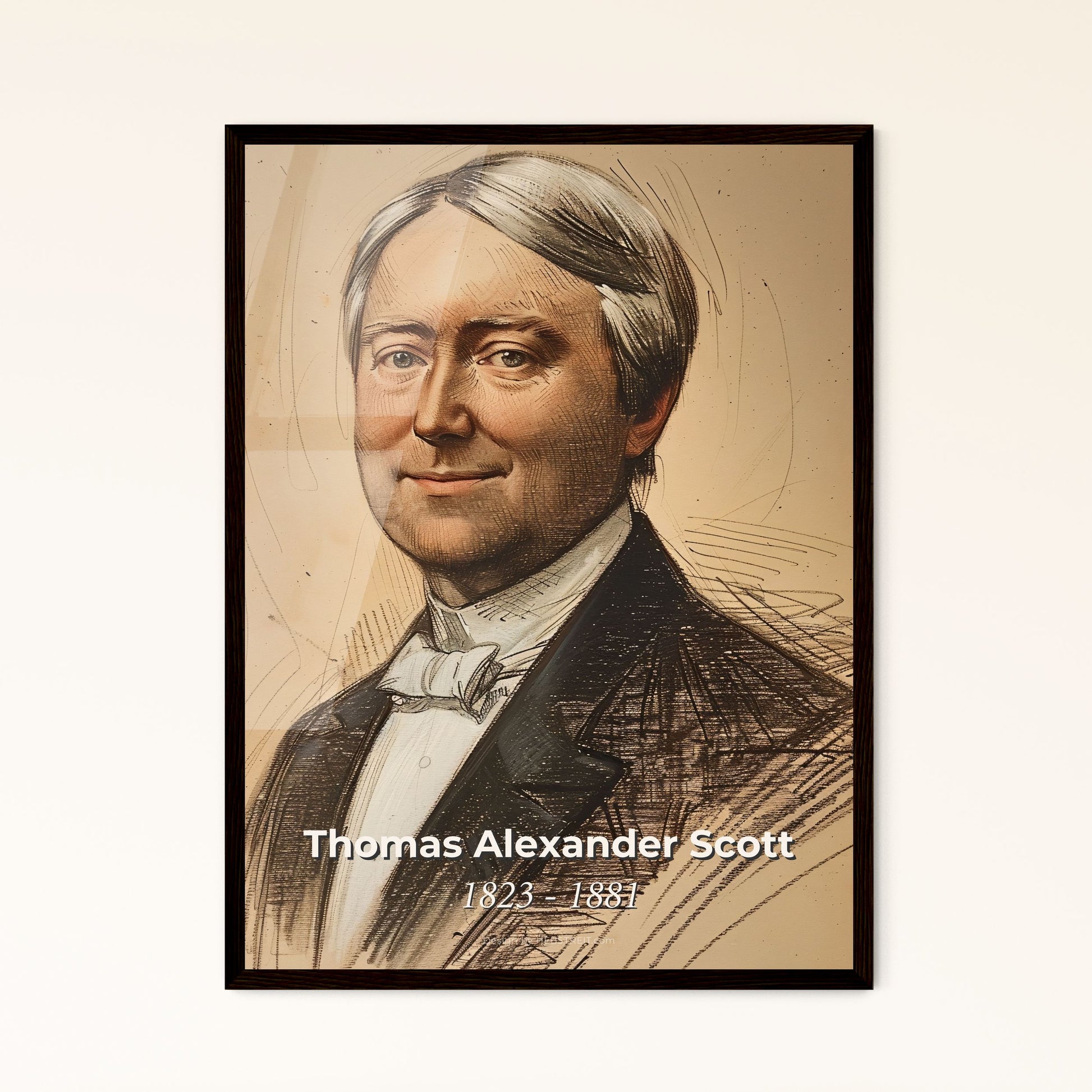 Elegant Portrait of Thomas Alexander Scott Framed Print