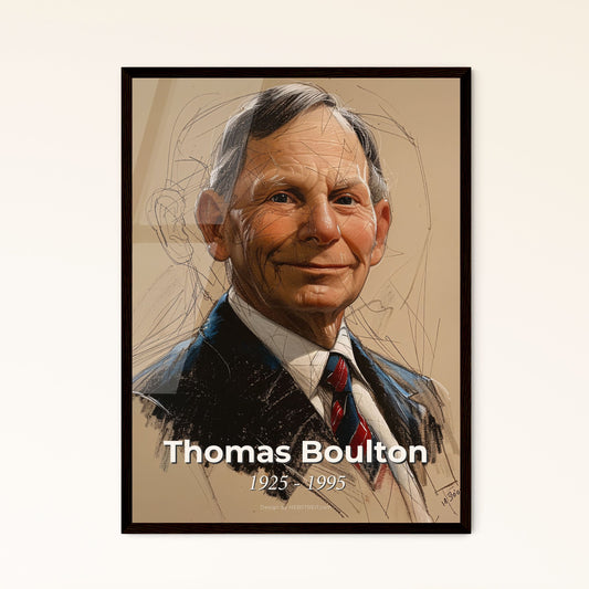 Elegantly Captured: Portrait of Thomas Boulton, 1925-1995 - A Contemporary Tribute to a Pioneering Anesthesiologist's Legacy