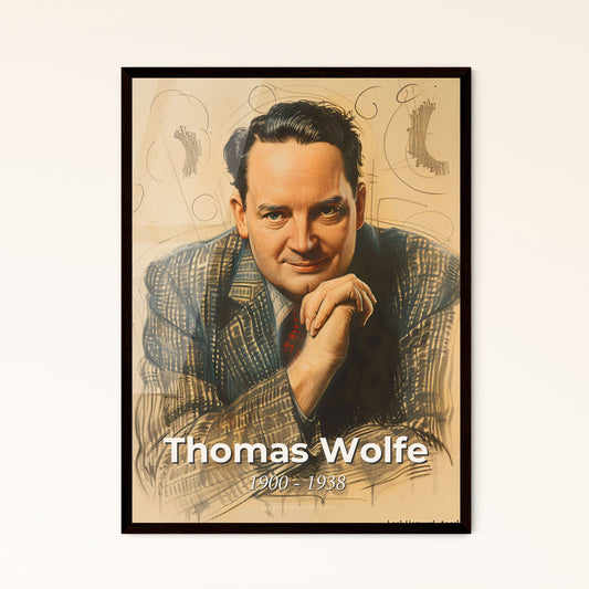 Captivating Portrait of Thomas Wolfe Framed Print