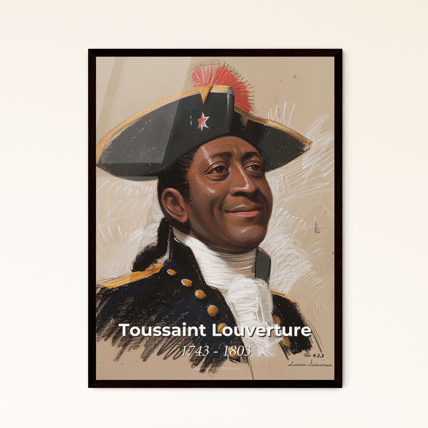 Empowered Essence: Toussaint Louverture - A Vibrant Tribute to the Haitian Revolutionary Leader in Contemporary Art Print