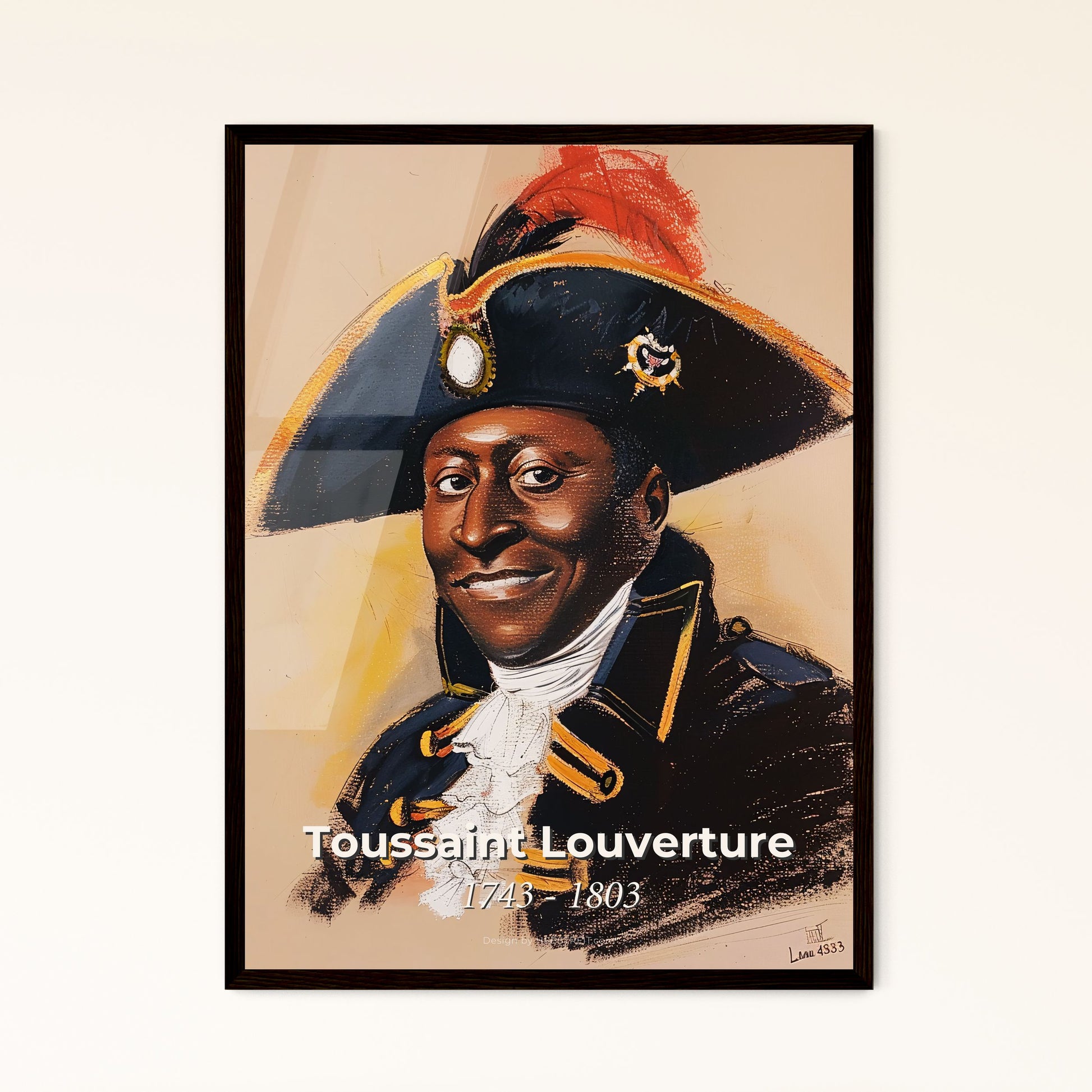 Dynamic Portrait of Toussaint - Framed Art Print