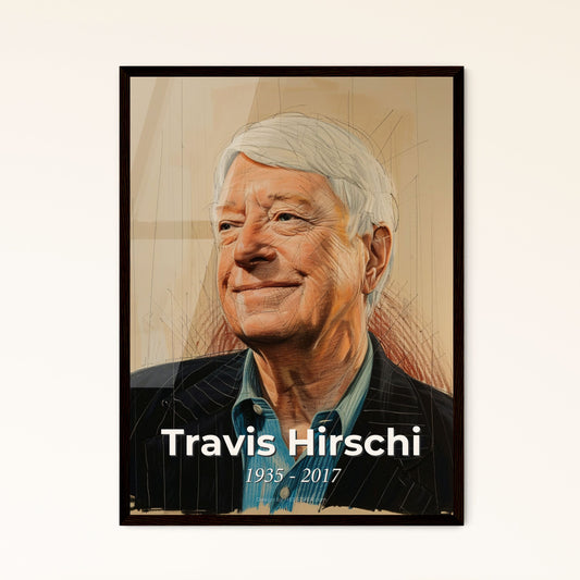 Travis Hirschi: A Striking Tribute to the Pioneer of Social Bond Theory - Contemporary Art Print for Home Decor & Gifting