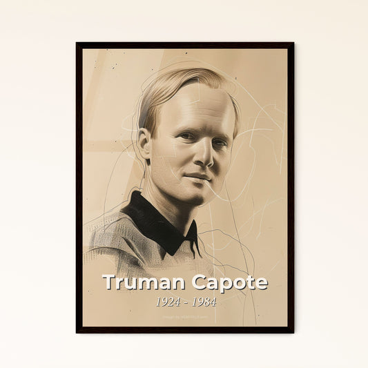 Captivating Portrait of Truman Capote: A Vibrant Tribute to the Iconic Writer & Socialite - Perfect for Modern Decor & Gifting