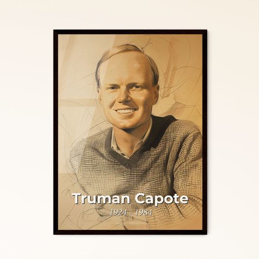 Truman Capote: An Artistic Tribute - Captivating Portrait in Contemporary Style, Perfect for Home Decor & Unique Gifts!